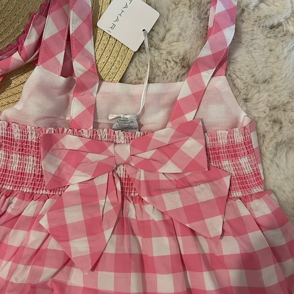 Tahari Girls’ Dress With Straw Hat size 5 - Picture 3 of 7